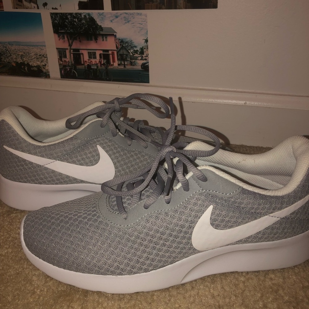 Gray Nike sneakers